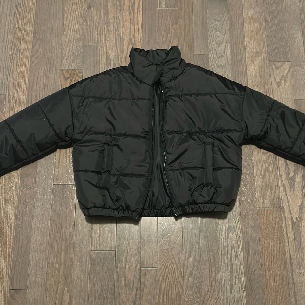 Black puffer jacket
